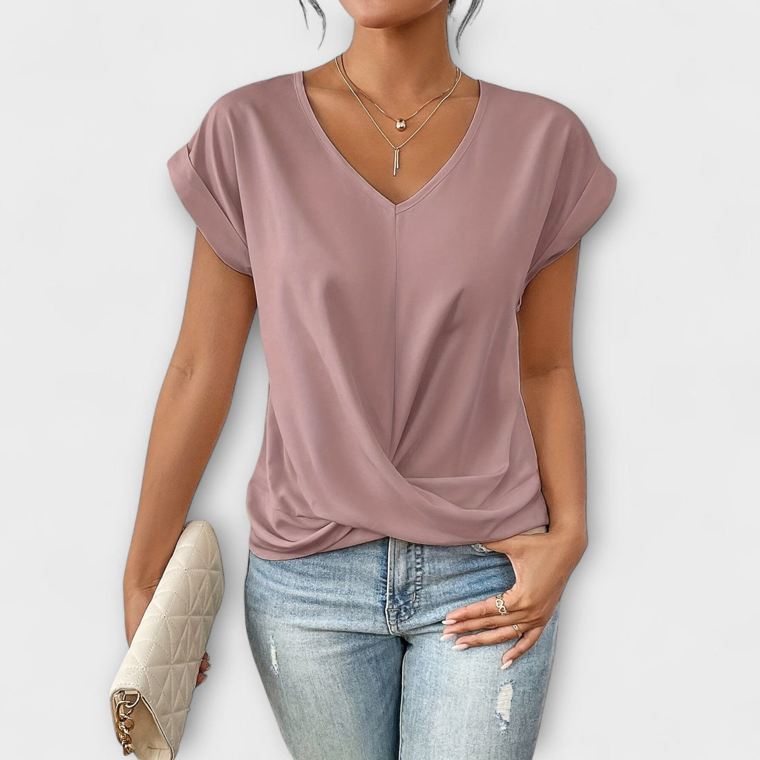 Carlinda | Elegant V-neck Top